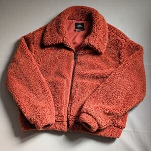 Urban Outfitters Teddy Jacket - Rust